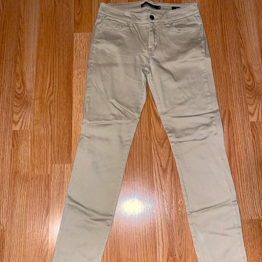 Tan skinny jeans